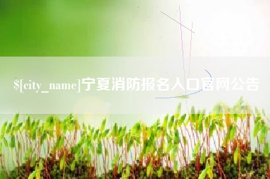 江山宁夏消防报名入口官网公告