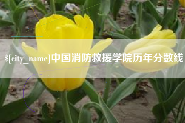 江山中国消防救援学院历年分数线