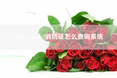 江山消防证怎么查询系统
