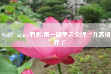 江山骄傲!第一波奥运金牌“九宫格”齐了