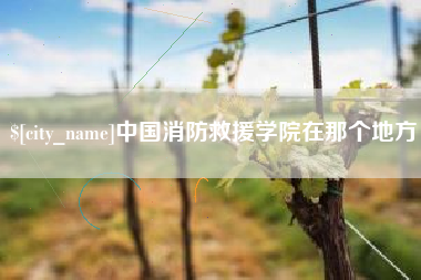 江山中国消防救援学院在那个地方