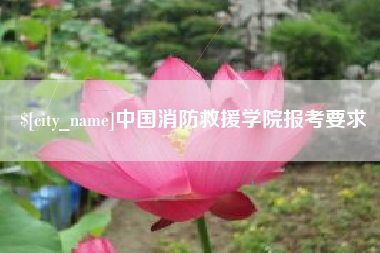 江山中国消防救援学院报考要求