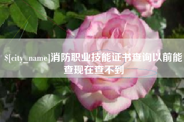 江山消防职业技能证书查询以前能查现在查不到