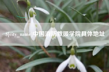 江山中国消防救援学院具体地址