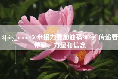 江山50米接力赛加油稿200字-传递着希望、力量和信念
