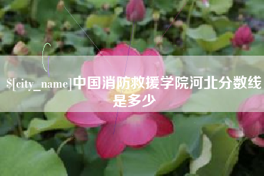 江山中国消防救援学院河北分数线是多少