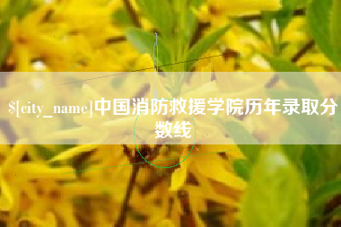 江山中国消防救援学院历年录取分数线