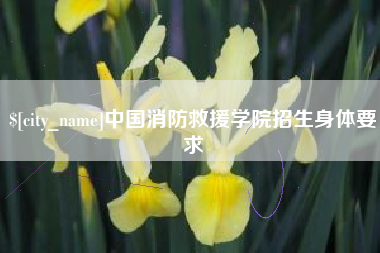 江山中国消防救援学院招生身体要求