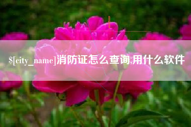 江山消防证怎么查询,用什么软件