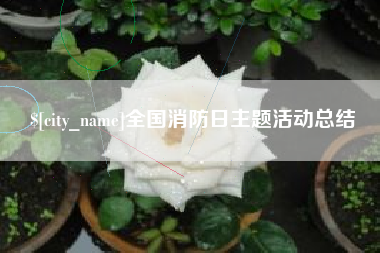 江山全国消防日主题活动总结