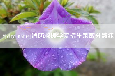 江山消防救援学院招生录取分数线
