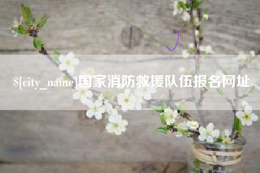 江山国家消防救援队伍报名网址