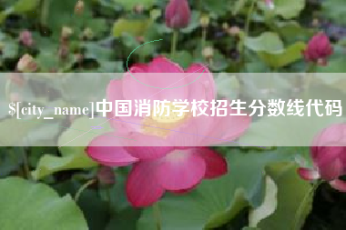江山中国消防学校招生分数线代码