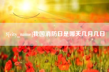 江山我国消防日是哪天几月几日
