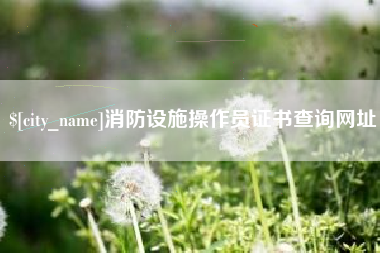 江山消防设施操作员证书查询网址
