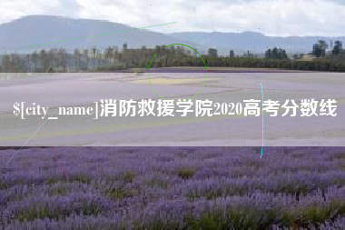 江山消防救援学院2020高考分数线