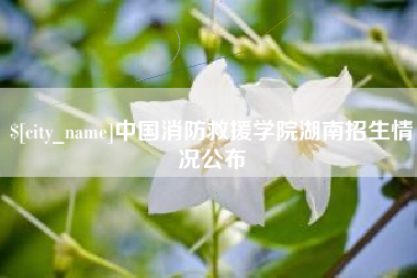 江山中国消防救援学院湖南招生情况公布