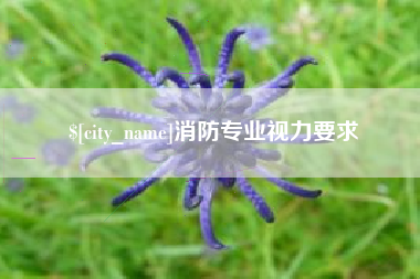 江山消防专业视力要求