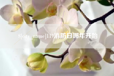 江山119消防日哪年开始
