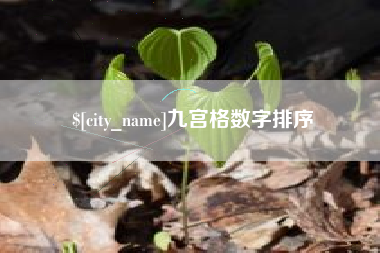 江山九宫格数字排序
