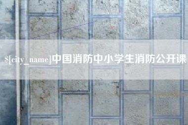江山中国消防中小学生消防公开课
