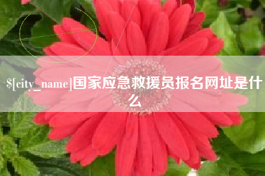 江山国家应急救援员报名网址是什么