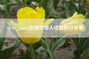 江山全国失信人法院执行名单