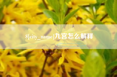 江山九宫怎么解释