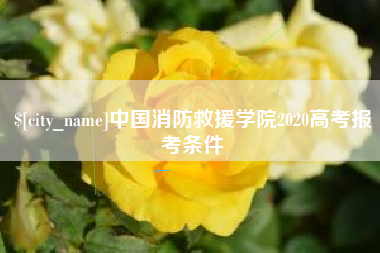 江山中国消防救援学院2020高考报考条件