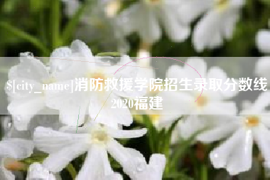 江山消防救援学院招生录取分数线2020福建