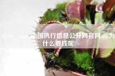 江山中国执行信息公开网官网app为什么要钱呢