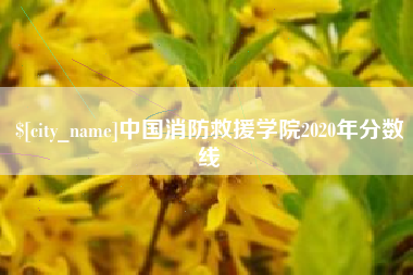 江山中国消防救援学院2020年分数线