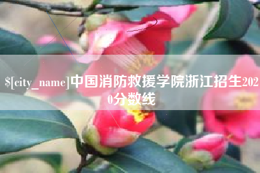 江山中国消防救援学院浙江招生2020分数线