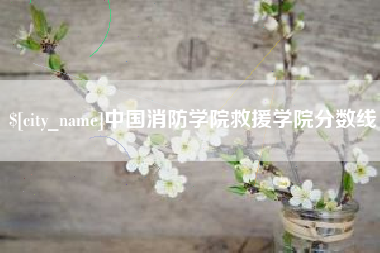 江山中国消防学院救援学院分数线