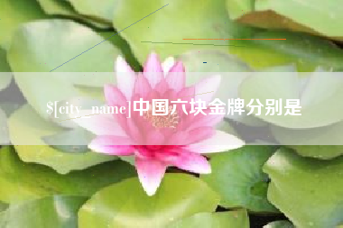 江山中国六块金牌分别是